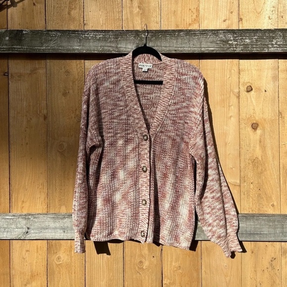 Ava & Viv Women Long Sleeve Button Cardigan sweater  sz XL Fall Winter Cottage - Picture 2 of 8